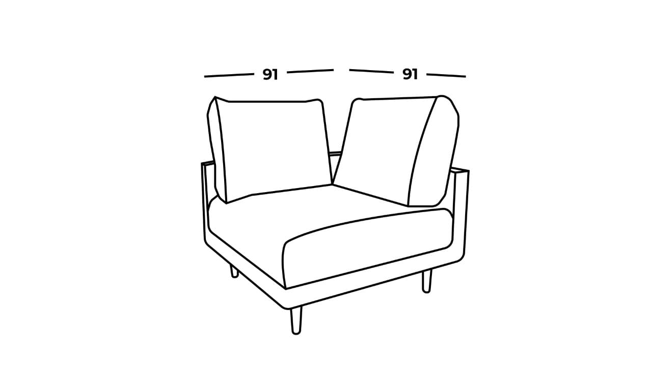 Clooods kutni naslonjač B