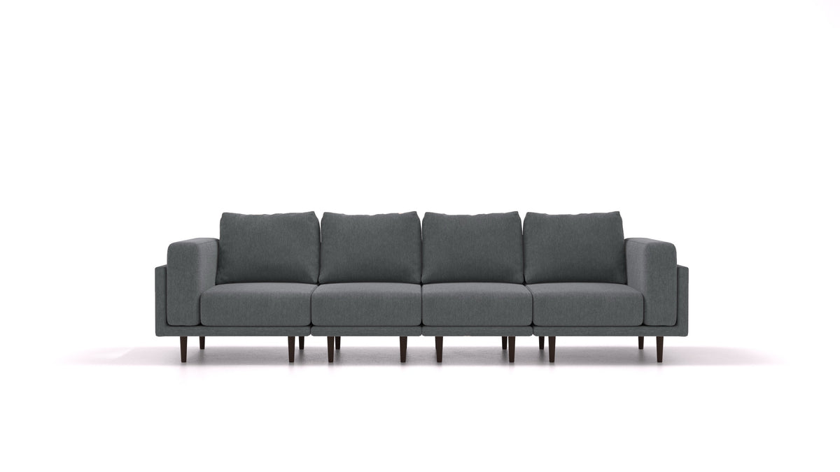 Clooods 4S, modularna sjedeća garnitura FEYDOM u tkanini Astra AT-88 Dark Grey, tamne noge