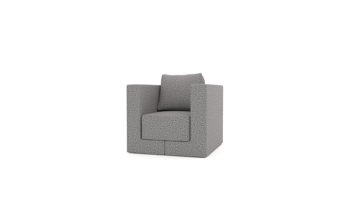 Naslonjač Q6, naslon FEYDOM u tkanini Hygge HG-92 Medium Grey