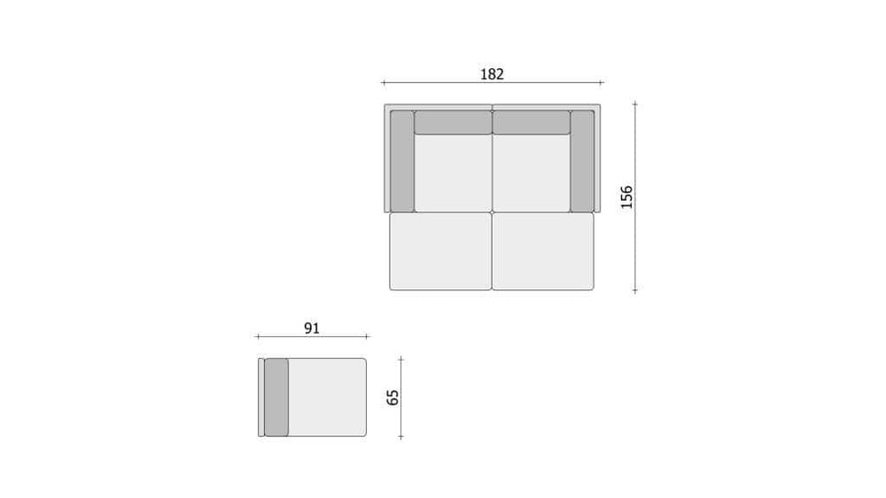 Clooods 3S2+ &ndash; 2x Naslonjač + Naslonjač