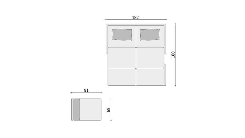 Clooods 3S2+ &ndash; Krevet + Naslonjač
