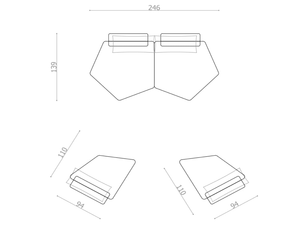 Matacao3 Archipelago &ndash; Dvosjed + 2x Naslonjač