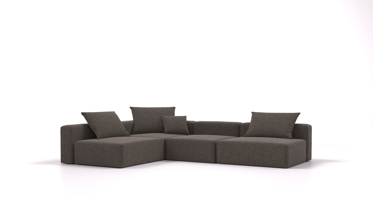 Bard L, modularna sjedeća garnitura FEYDOM u tkanini Velare ET-12 Dark Grey