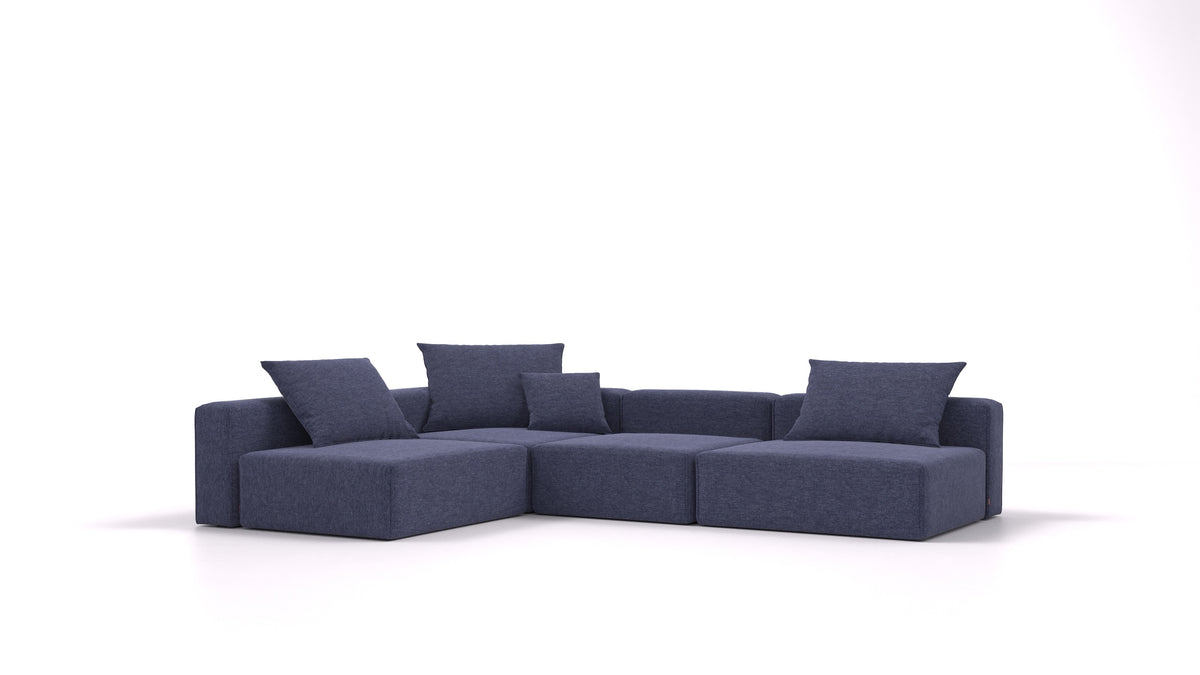 Bard L, modularna sjedeća garnitura FEYDOM u tkanini Velare ET-80 Noble Blue