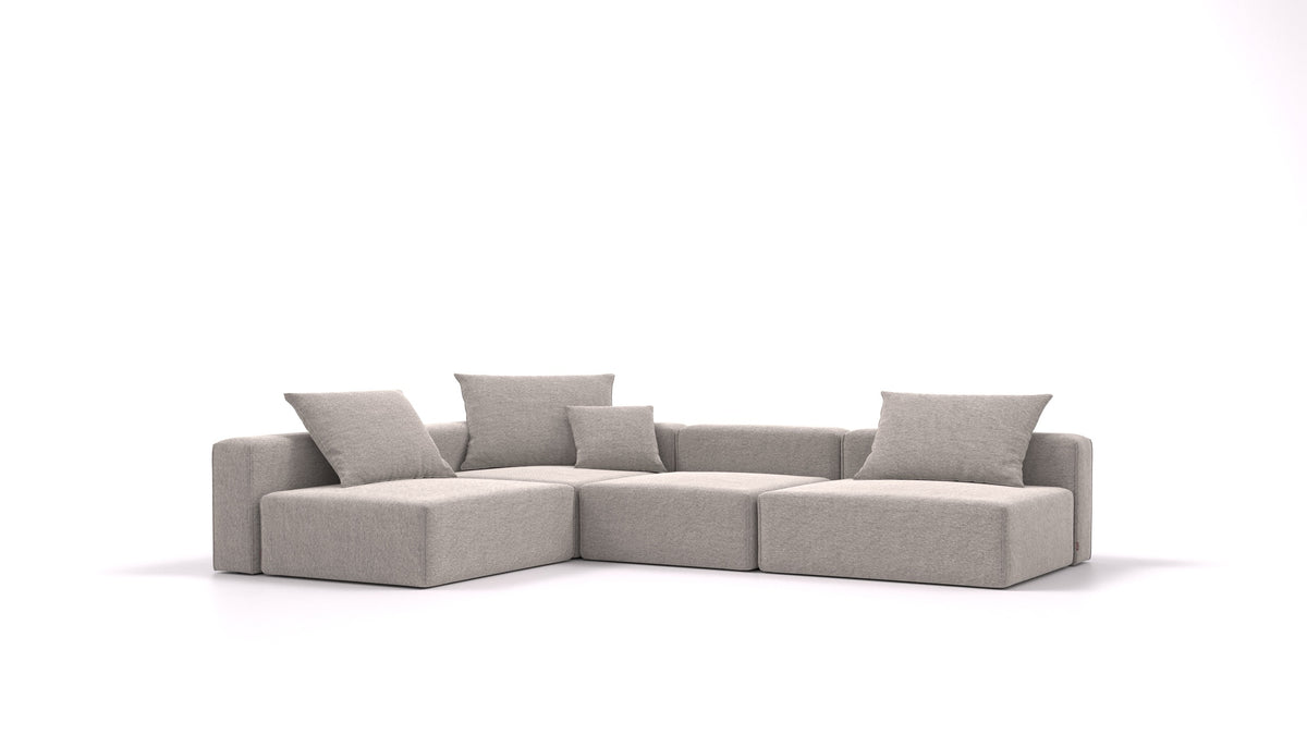 Bard L, modularna sjedeća garnitura FEYDOM u tkanini Phoenix FE-84 Middle Grey
