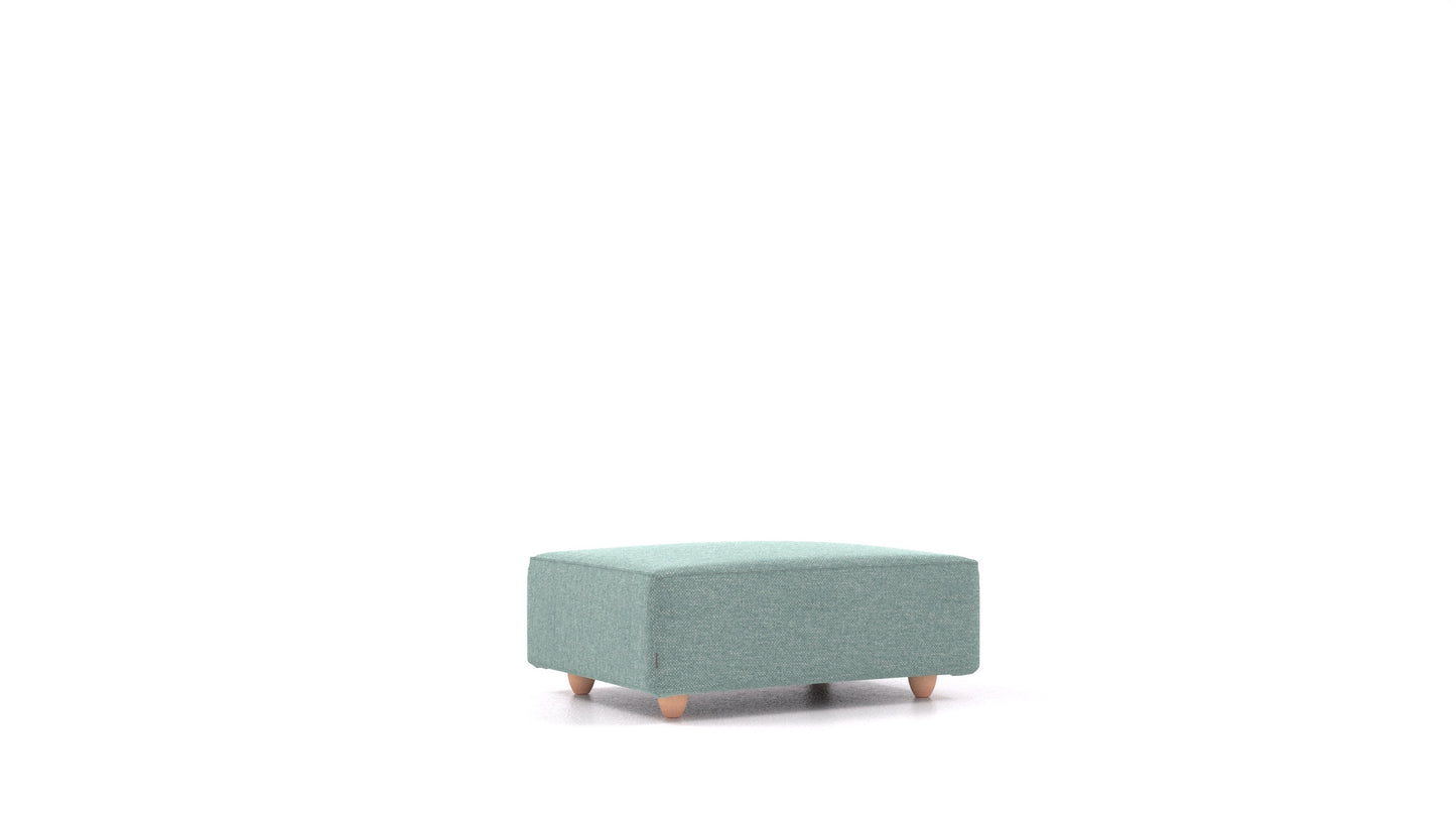 Cascais F, element modularne sjedeće FEYDOM u tkanini Alure DE-75 Pastel Blue, svijetle noge