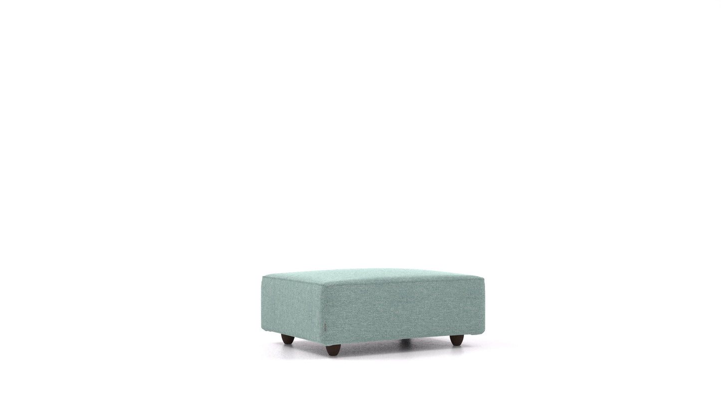 Cascais F, element modularne sjedeće FEYDOM u tkanini Alure DE-75 Pastel Blue, tamne noge