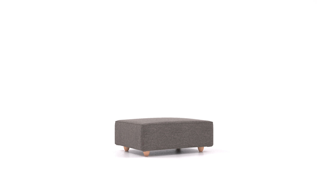 Cascais F, element modularne sjedeće FEYDOM u tkanini Alure DE-92 Middle Grey, svijetle noge