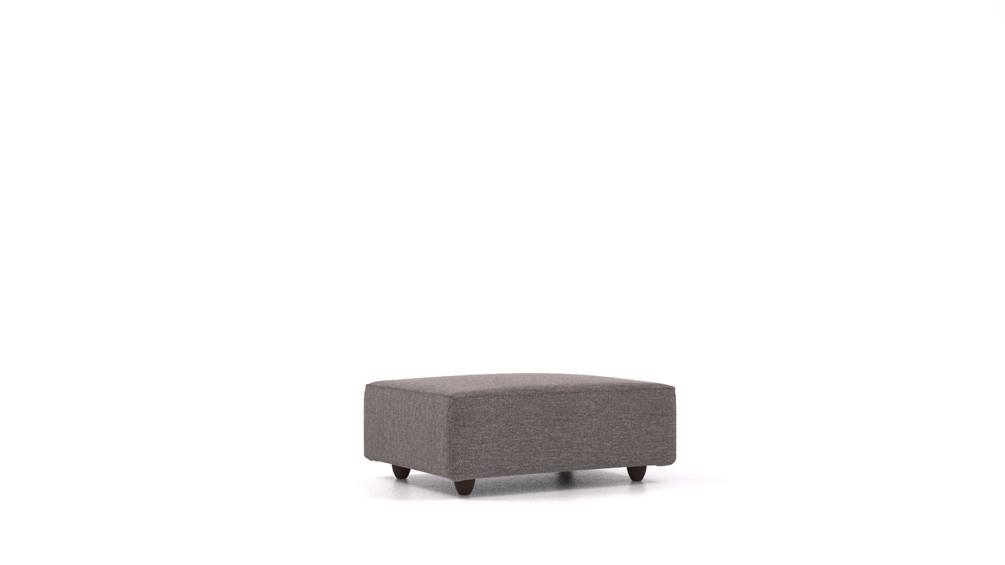 Cascais F, element modularne sjedeće FEYDOM u tkanini Alure DE-92 Middle Grey, tamne noge
