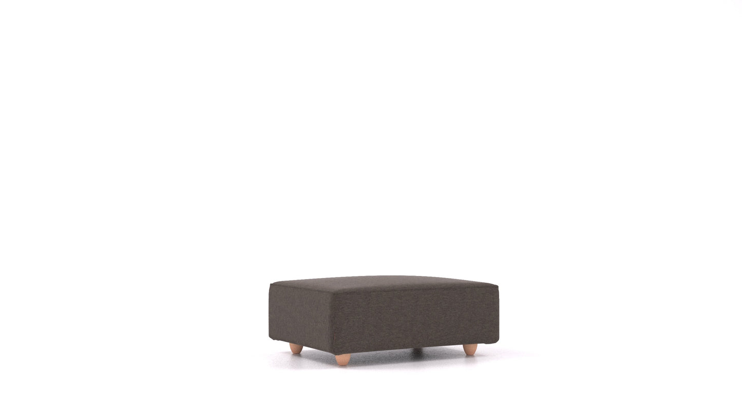 Cascais F, element modularne sjedeće FEYDOM u tkanini Velare ET-12 Dark Grey, svijetle noge