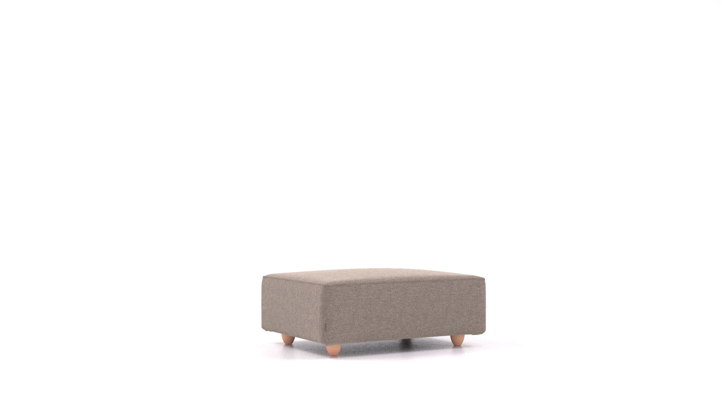 Cascais F, element modularne sjedeće FEYDOM u tkanini Velare ET-14 Middle Grey, svijetle noge