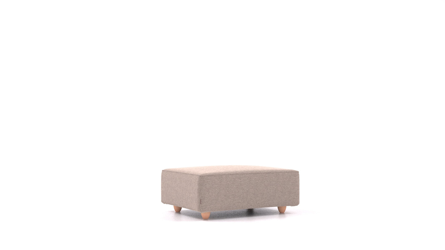 Cascais F, element modularne sjedeće FEYDOM u tkanini Velare ET-15 Light Grey, svijetle noge