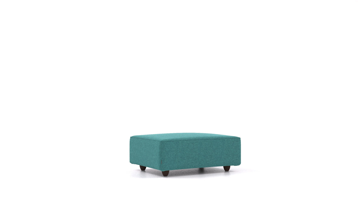 Cascais F, element modularne sjedeće FEYDOM u tkanini Velare ET-16 Turquoise, tamne noge