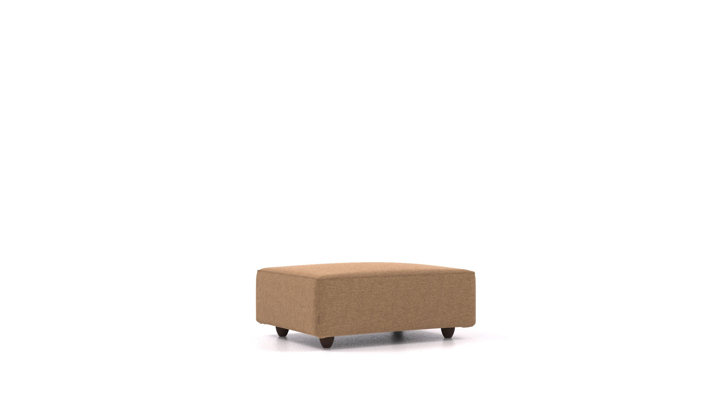 Cascais F, element modularne sjedeće FEYDOM u tkanini Velare ET-24 Cappuccino, tamne noge