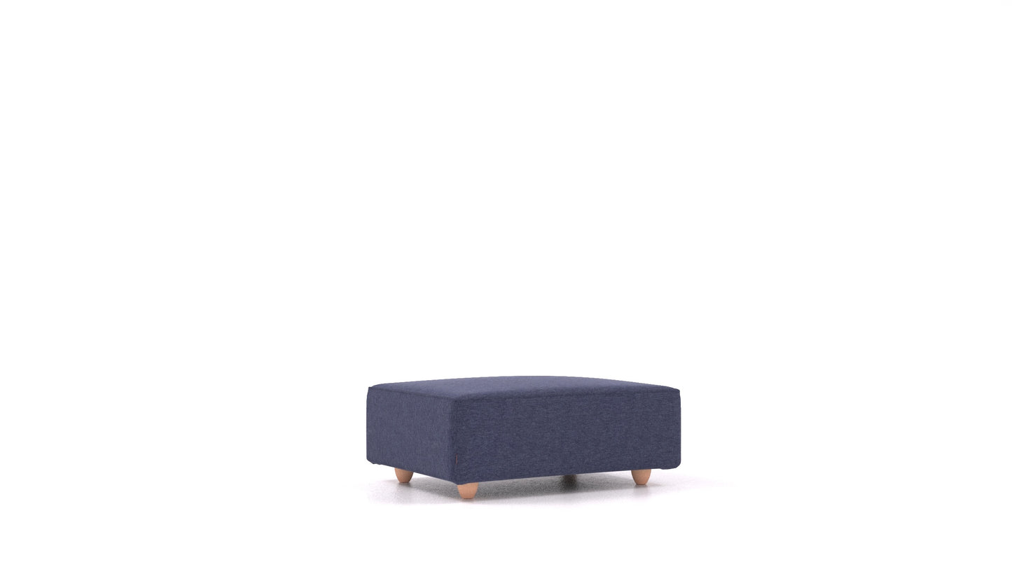 Cascais F, element modularne sjedeće FEYDOM u tkanini Velare ET-80 Noble Blue, svijetle noge