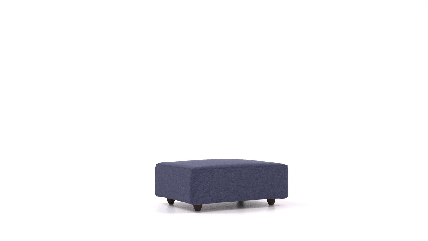 Cascais F, element modularne sjedeće FEYDOM u tkanini Velare ET-80 Noble Blue, tamne noge