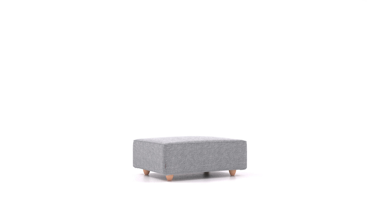 Cascais F, element modularne sjedeće FEYDOM u tkanini Phoenix FE-92 Dark Grey, svijetle noge