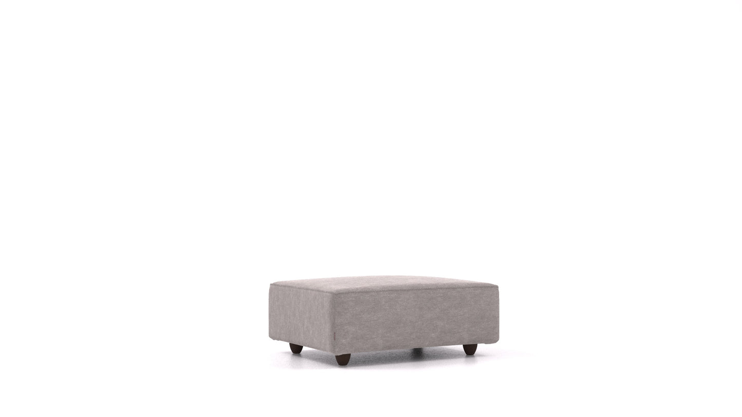 Cascais F, element modularne sjedeće FEYDOM u tkanini Mollia FF-14 Middle Grey, tamne noge