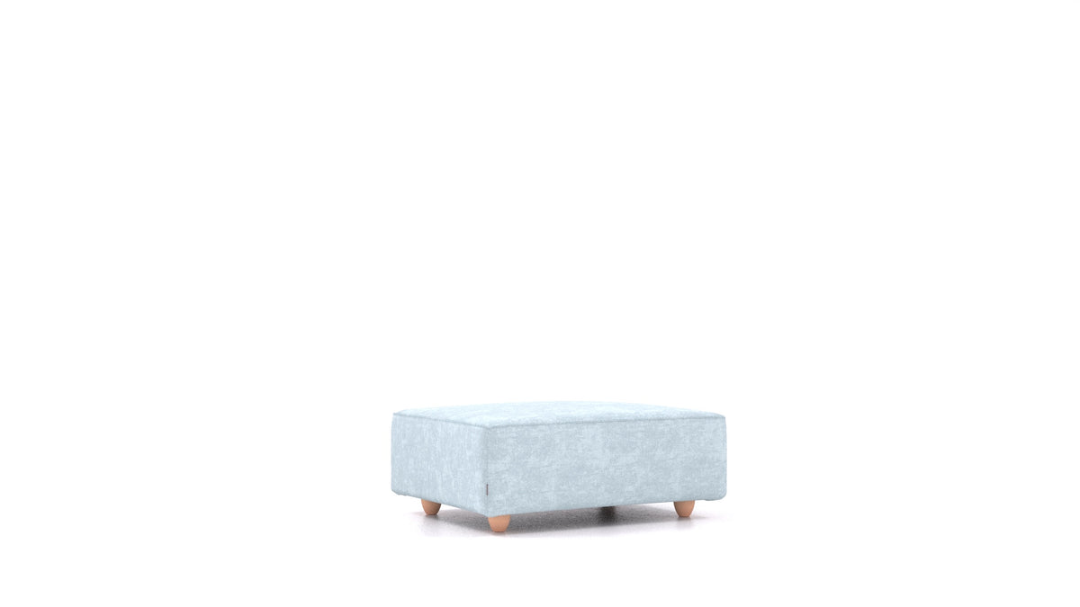 Cascais F, element modularne sjedeće FEYDOM u tkanini Mollia FF-19 Pastel Blue, svijetle noge