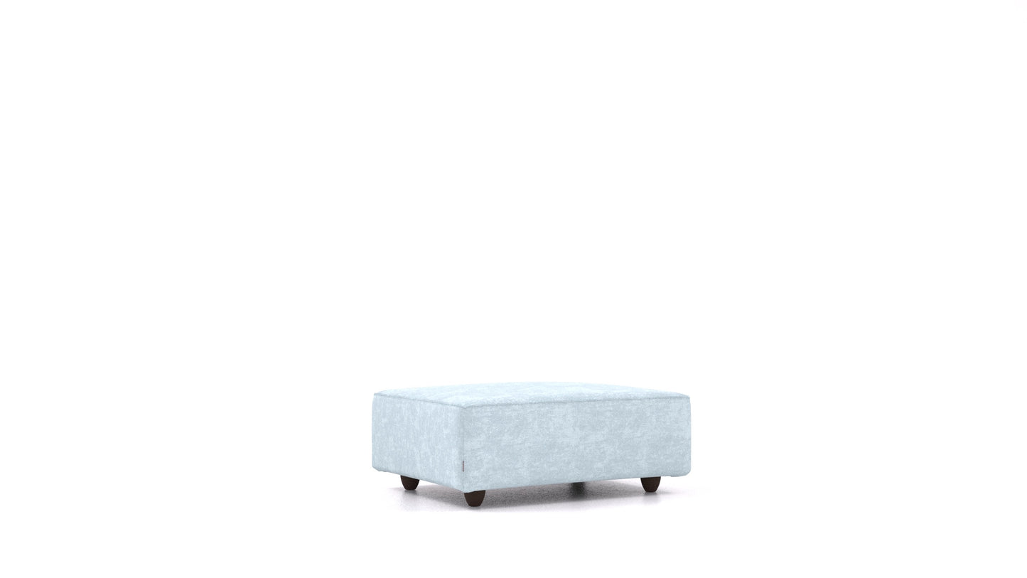 Cascais F, element modularne sjedeće FEYDOM u tkanini Mollia FF-19 Pastel Blue, tamne noge