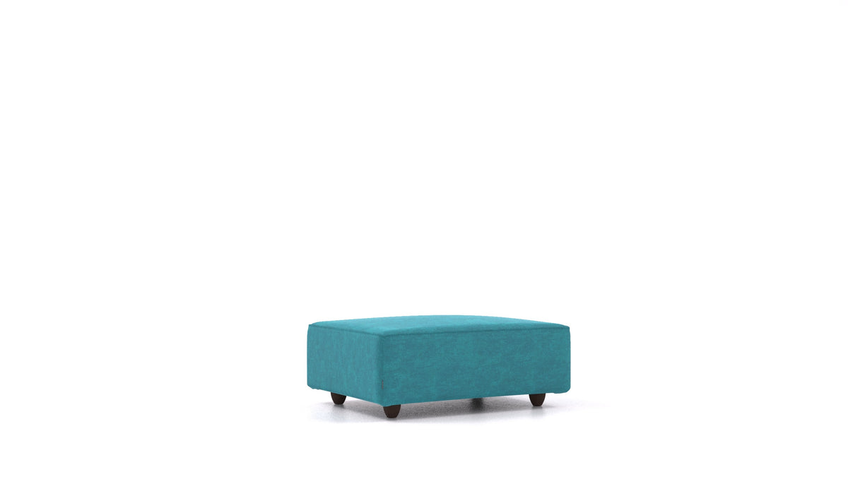 Cascais F, element modularne sjedeće FEYDOM u tkanini Mollia FF-20 Turquoise, tamne noge