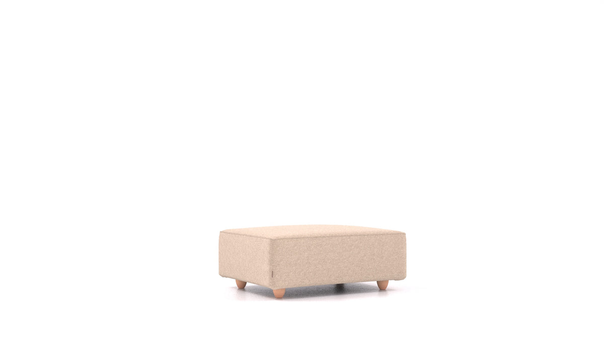 Cascais F, element modularne sjedeće FEYDOM u tkanini Icon IC-06 Cappuccino, svijetle noge