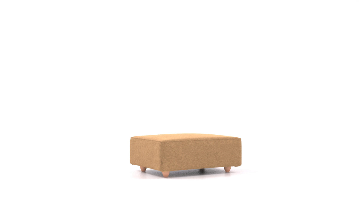 Cascais F, element modularne sjedeće FEYDOM u tkanini Icon IC-45 Antic Gold, svijetle noge