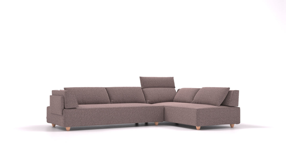 CasCais G, modularna sjedeća garnitura FEYDOM u tkanini Icon IC-69 Marmo, svijetle noge