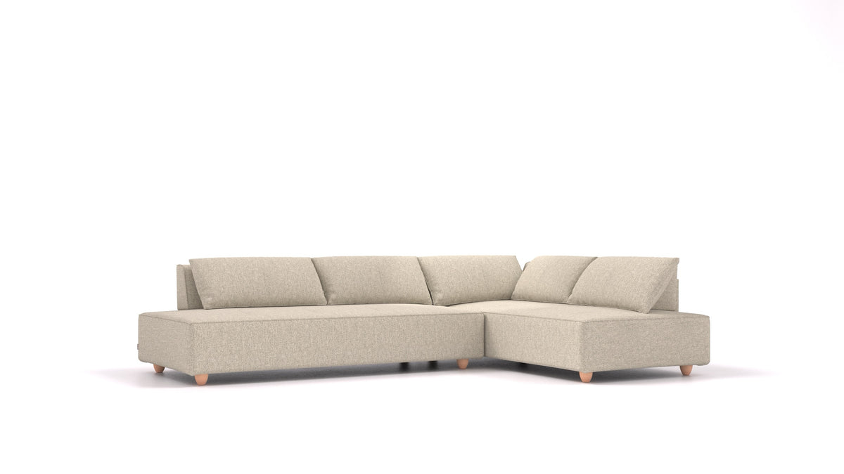 CasCais GS, modularna sjedeća garnitura FEYDOM u tkanini Alure DE-09 Natur, svijetle noge