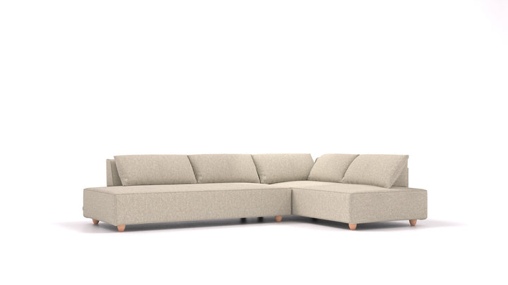 CasCais GS, modularna sjedeća garnitura FEYDOM u tkanini Alure DE-09 Natur, svijetle noge