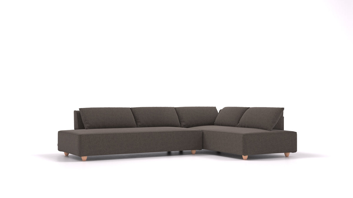 CasCais GS, modularna sjedeća garnitura FEYDOM u tkanini Velare ET-12 Dark Grey, svijetle noge