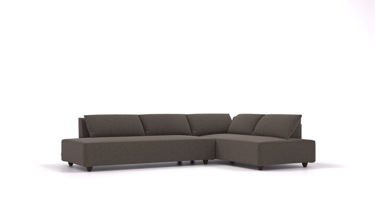 CasCais GS, modularna sjedeća garnitura FEYDOM u tkanini Velare ET-12 Dark Grey, tamne noge