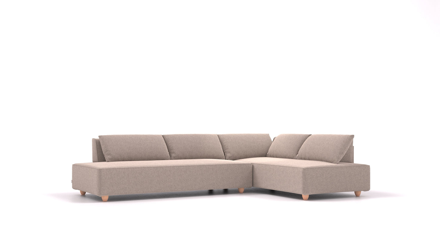 CasCais GS, modularna sjedeća garnitura FEYDOM u tkanini Velare ET-15 Light Grey, svijetle noge