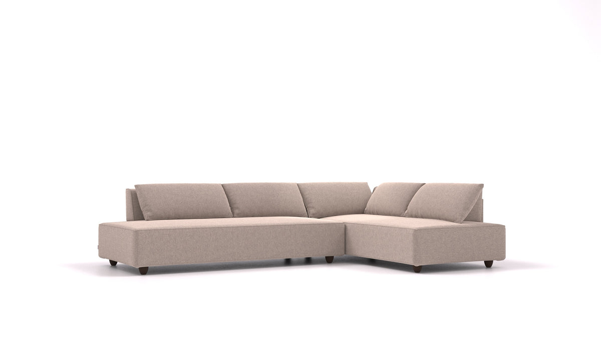 CasCais GS, modularna sjedeća garnitura FEYDOM u tkanini Velare ET-15 Light Grey, tamne noge