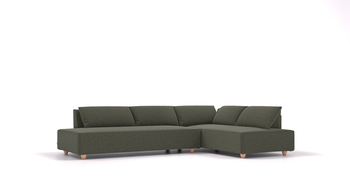 CasCais GS, modularna sjedeća garnitura FEYDOM u tkanini Velare ET-38 Pine, svijetle noge