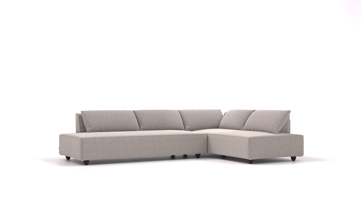 CasCais GS, modularna sjedeća garnitura FEYDOM u tkanini Phoenix FE-84 Middle Grey, tamne noge