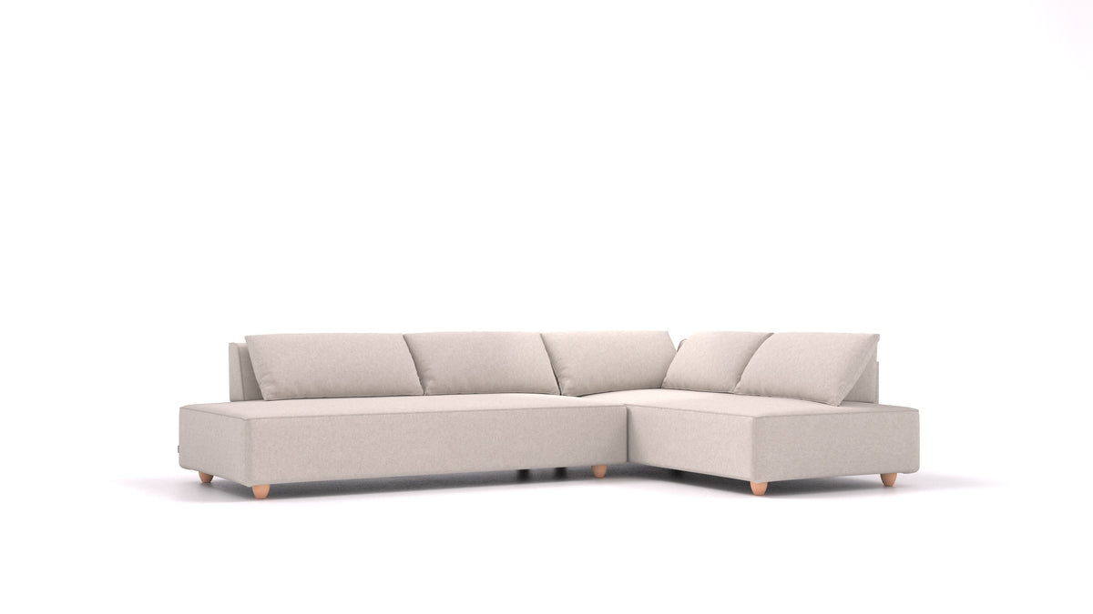 CasCais GS, modularna sjedeća garnitura FEYDOM u tkanini Icon IC-02 Natur, svijetle noge
