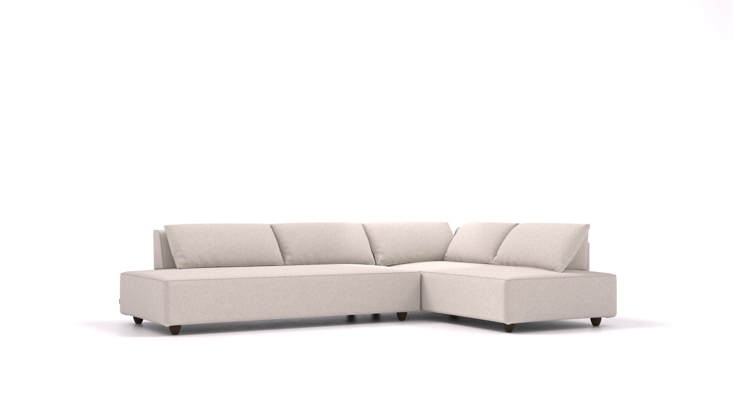 CasCais GS, modularna sjedeća garnitura FEYDOM u tkanini Icon IC-02 Natur, tamne noge