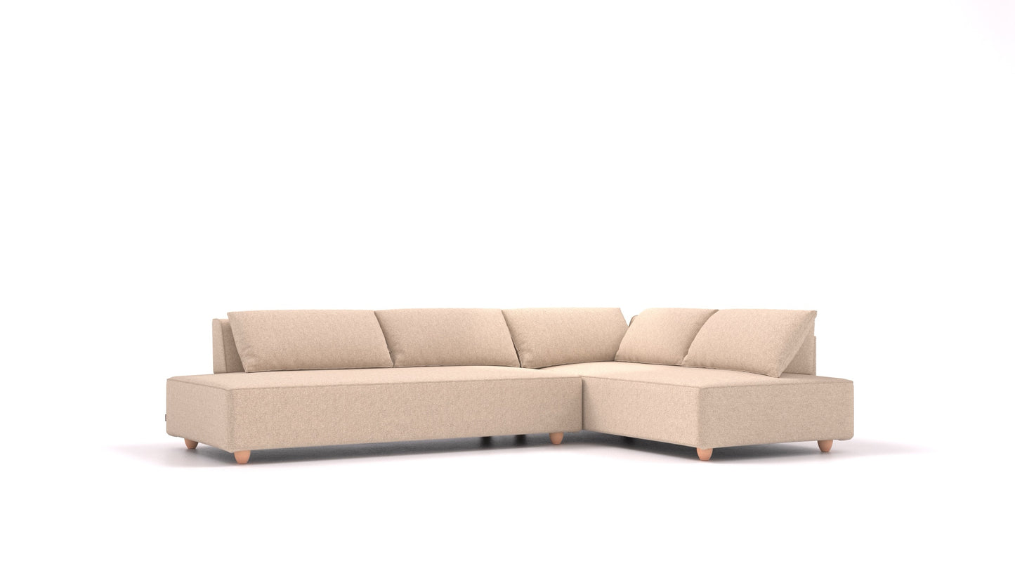 CasCais GS, modularna sjedeća garnitura FEYDOM u tkanini Icon IC-06 Cappuccino, svijetle noge
