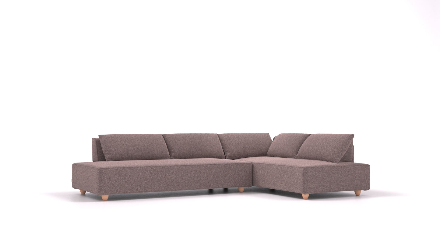 CasCais GS, modularna sjedeća garnitura FEYDOM u tkanini Icon IC-69 Marmo, svijetle noge