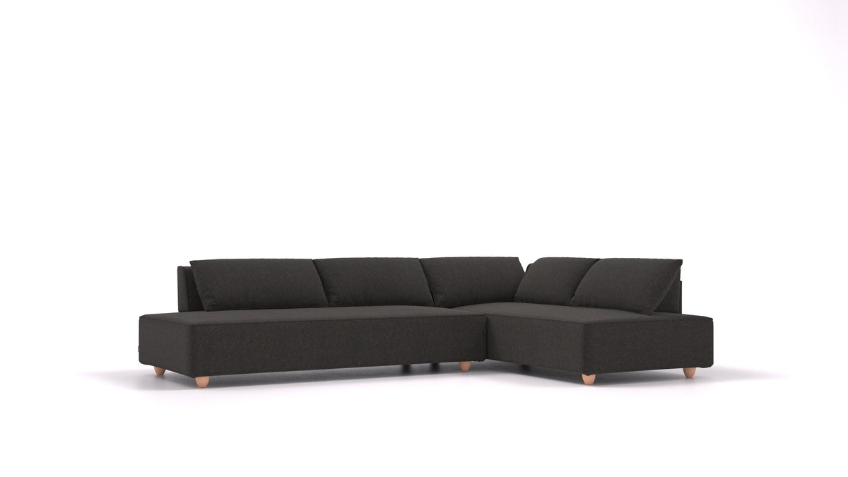 CasCais GS, modularna sjedeća garnitura FEYDOM u tkanini Icon IC-99 Umbra, svijetle noge