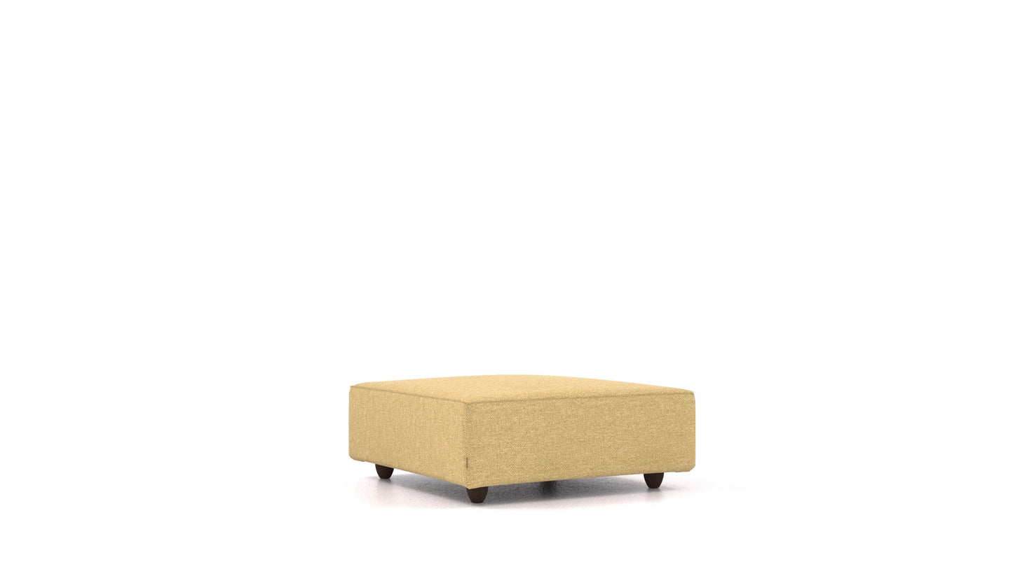 Cascais K, element modularne sjedeće FEYDOM u tkanini Alure DE-48 Yellow, tamne noge