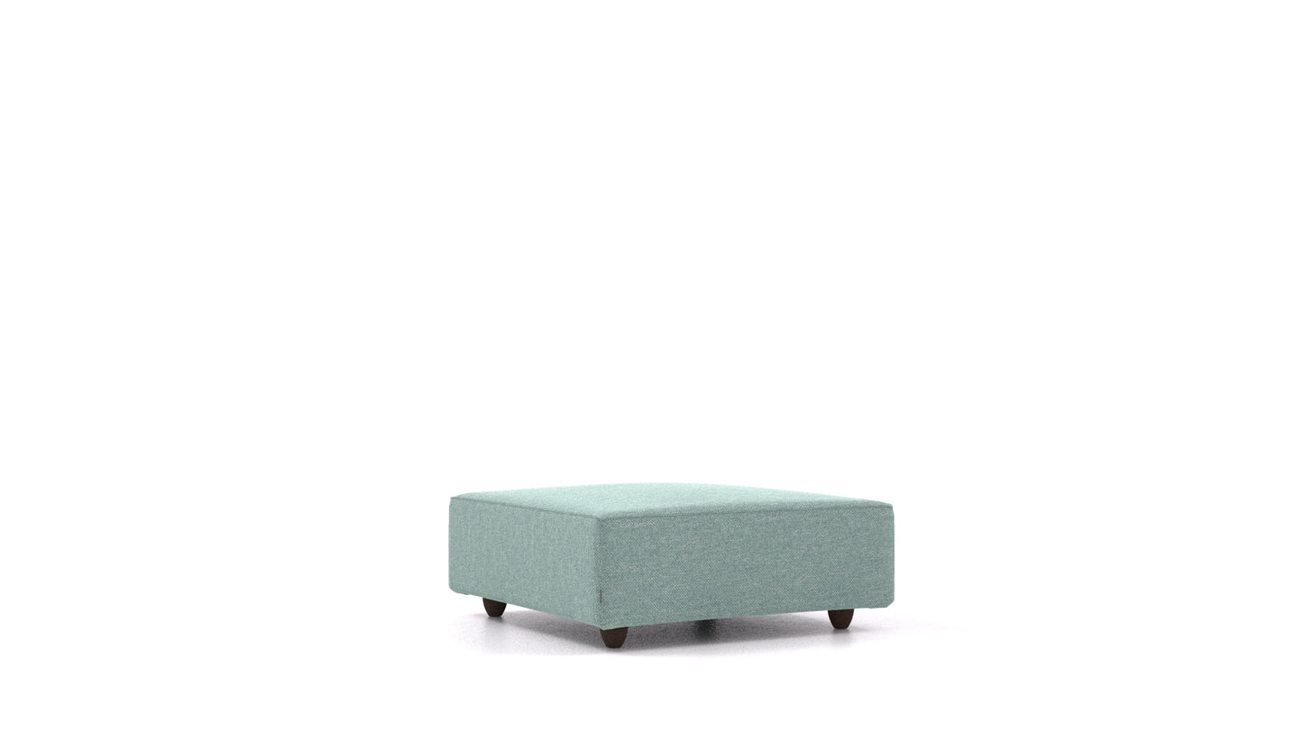 Cascais K, element modularne sjedeće FEYDOM u tkanini Alure DE-75 Pastel Blue, tamne noge