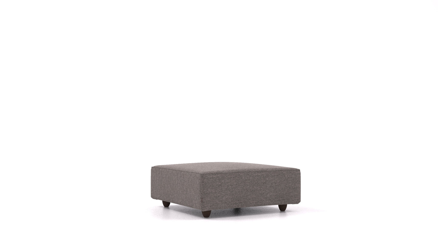 Cascais K, element modularne sjedeće FEYDOM u tkanini Alure DE-92 Middle Grey, tamne noge