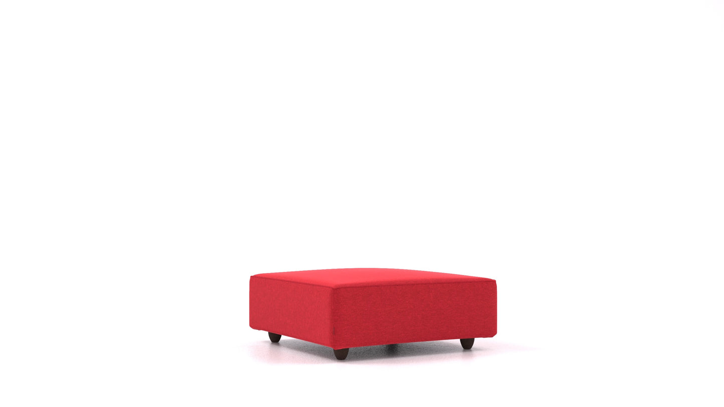 Cascais K, element modularne sjedeće FEYDOM u tkanini Velare ET-11 Red, tamne noge