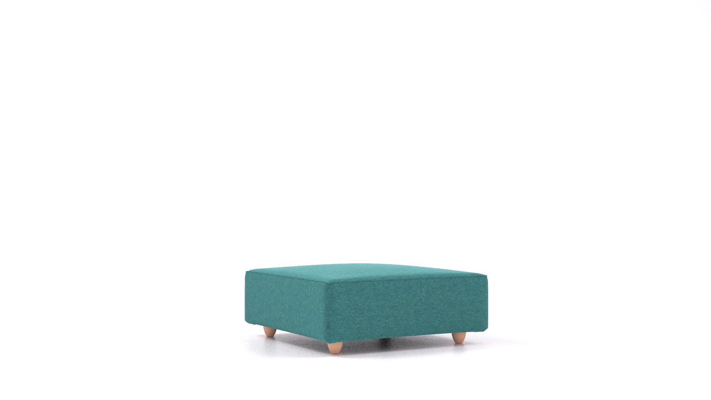 Cascais K, element modularne sjedeće FEYDOM u tkanini Velare ET-16 Turquoise, svijetle noge
