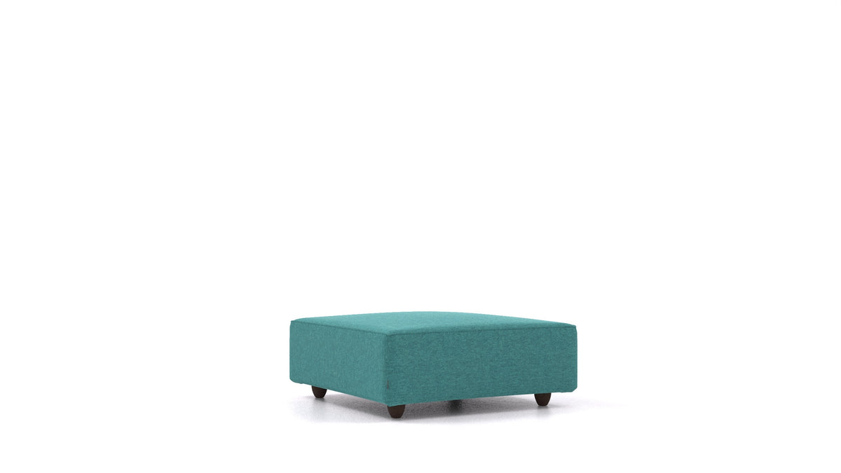 Cascais K, element modularne sjedeće FEYDOM u tkanini Velare ET-16 Turquoise, tamne noge