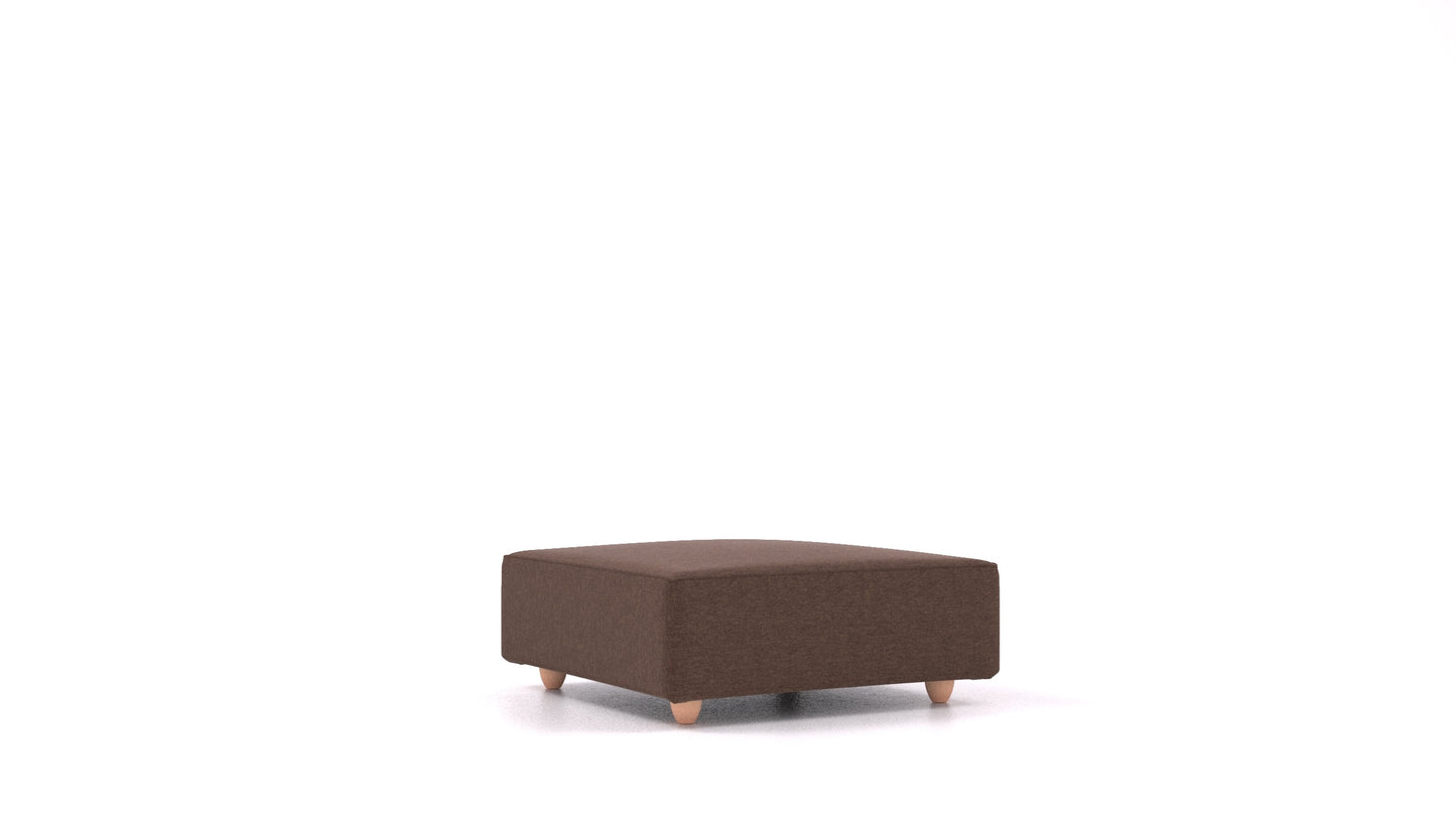 Cascais K, element modularne sjedeće FEYDOM u tkanini Velare ET-27 Chocolate, svijetle noge
