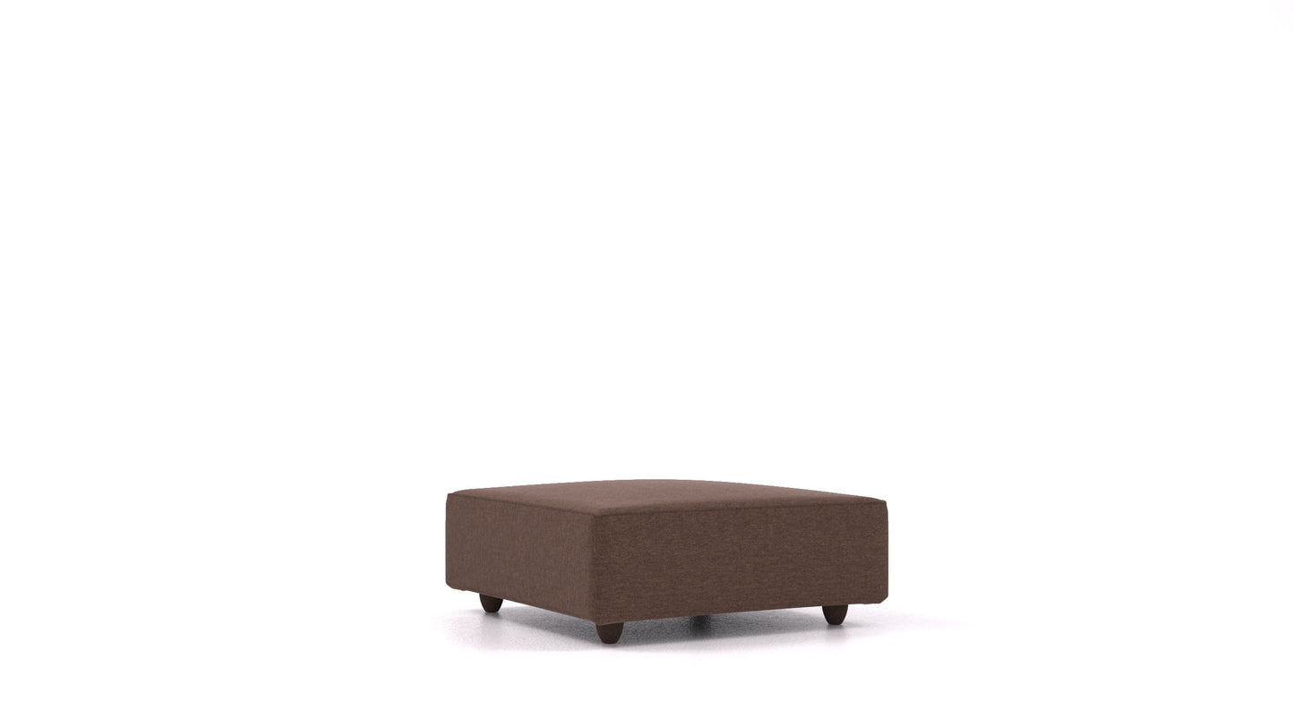 Cascais K, element modularne sjedeće FEYDOM u tkanini Velare ET-27 Chocolate, tamne noge