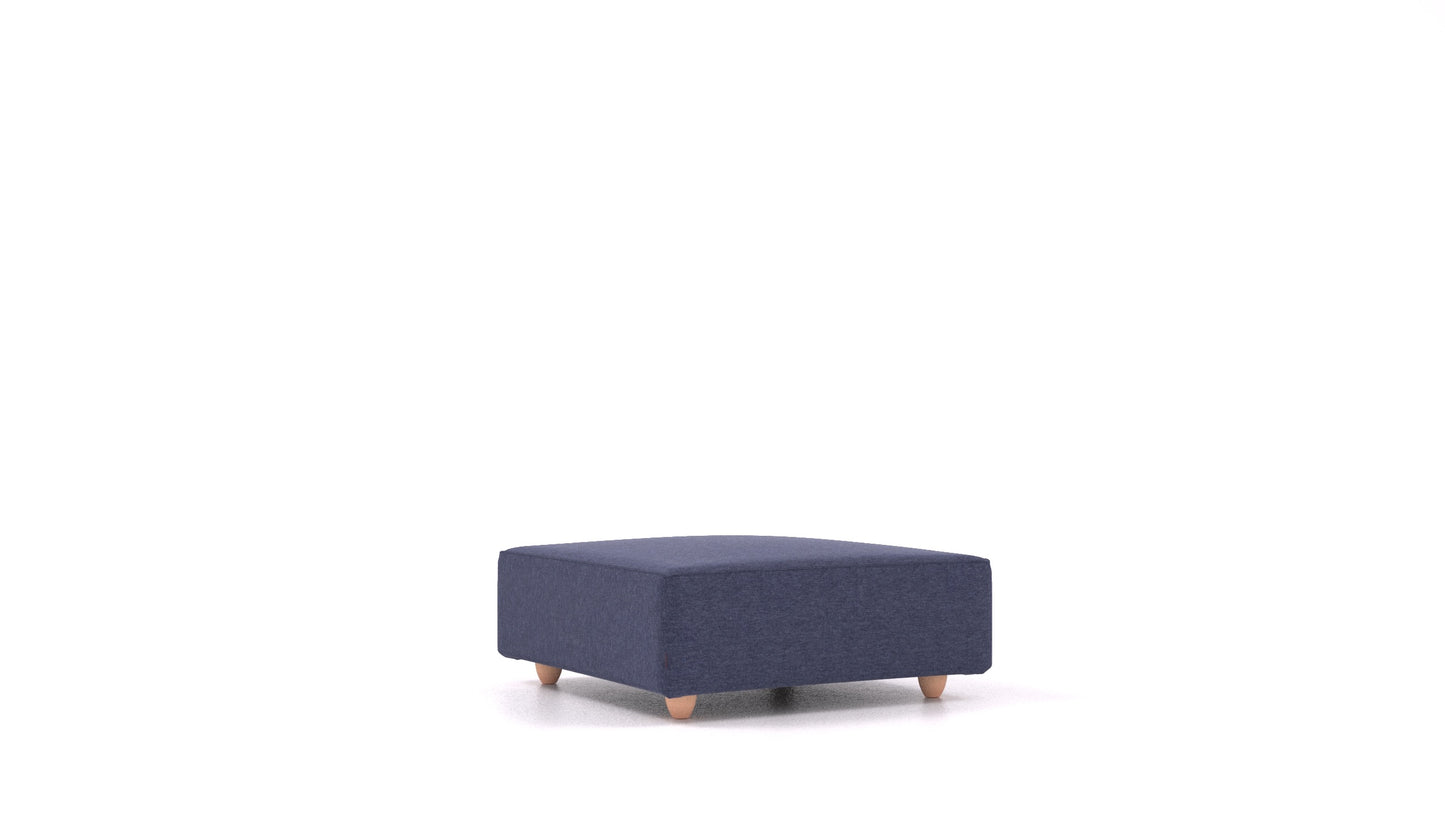 Cascais K, element modularne sjedeće FEYDOM u tkanini Velare ET-80 Noble Blue, svijetle noge